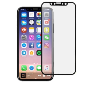 YM Protector iPhone X 5D glass protector Full Glue voor zwart