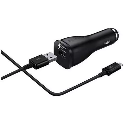 Samsung Originele Adaptive Fast Charging Dual port Autolader 9.0V / 2,0 A met kabel - Zwart