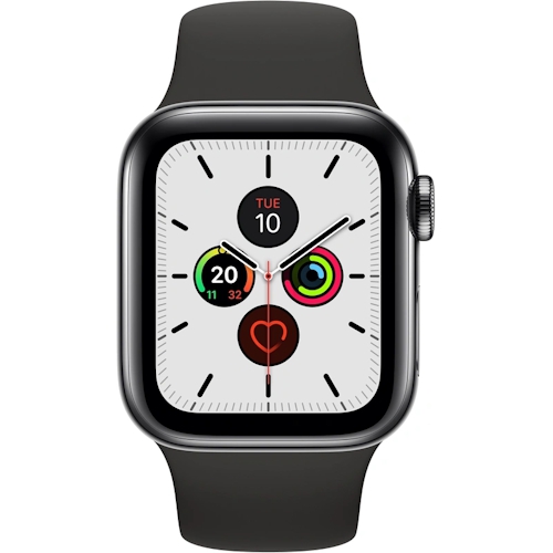 Apple Watch Series 5 Aluminium Zwart 40mm Wifi Zwart Sportbandje